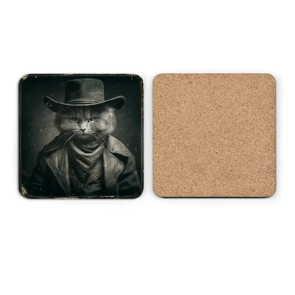 Most Wanted Cats - Russian Blue Cat - Cork Back Coaster