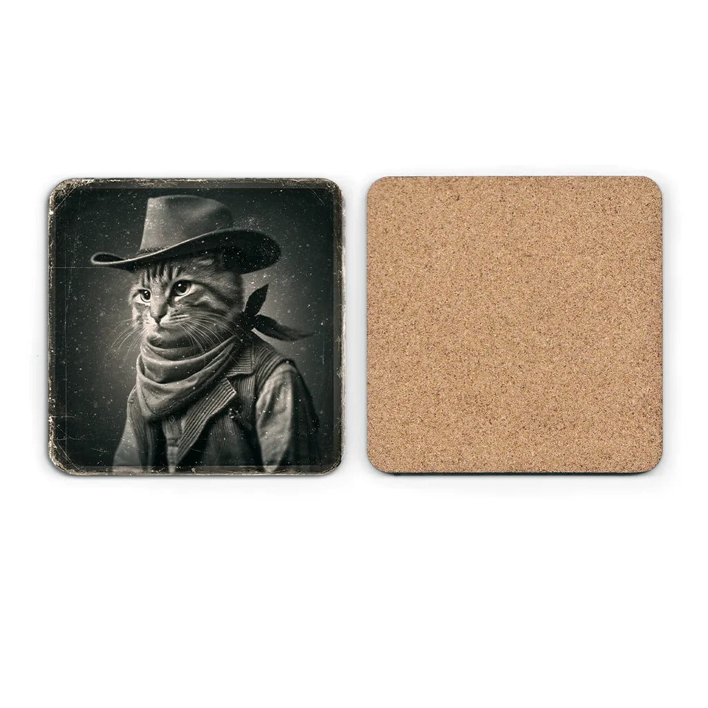 Most Wanted Cats - Grey Tabby Cat - Cork Back Coaster