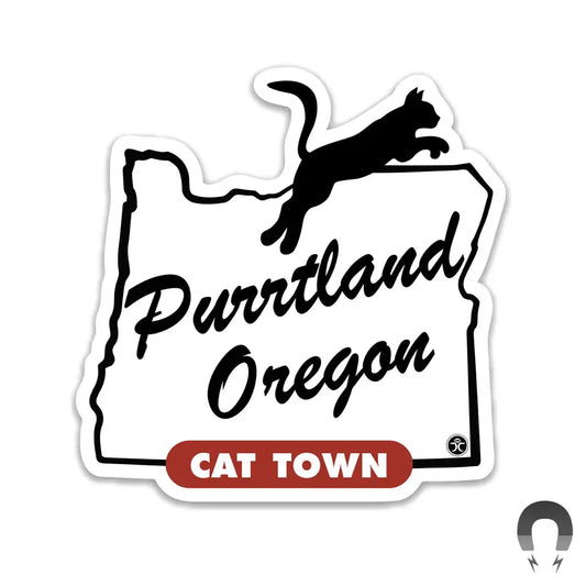 Purrtland Cat Town - Flexible Refrigirator Magnet