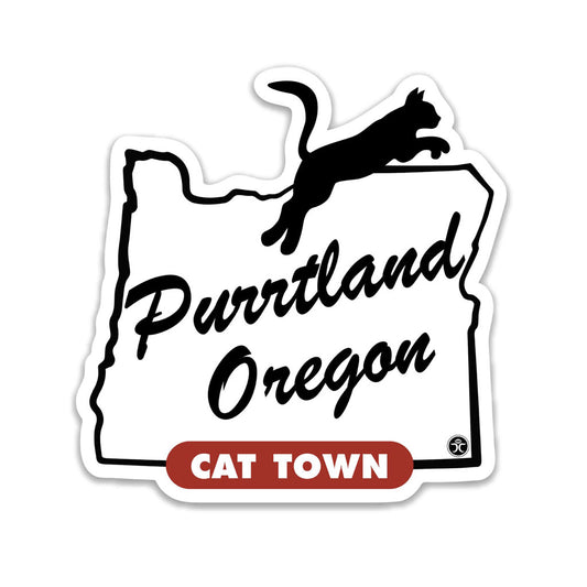 Purrtland Cat Town - Die Cut Sticker