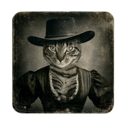 Most Wanted Cats - Lady Luv Cat - Cork Back Coaster