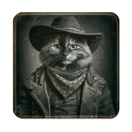 Most Wanted Cats - Tortoiseshell Fluffy Cat - Cork Back Coaster